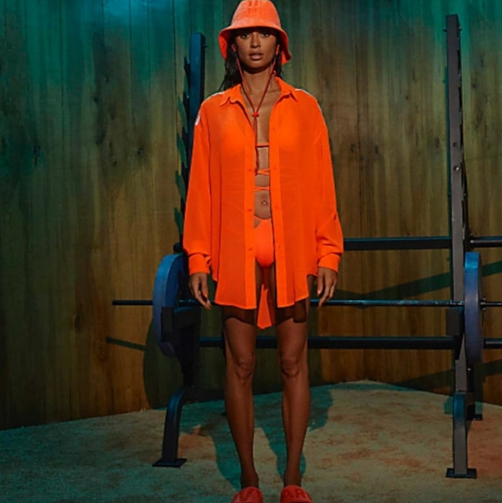 NWT adidas x ivy park flex swim cover-up shirt